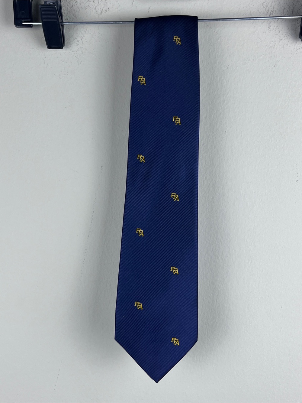 FFA Tie Navy Blue Gold Lettering 56" Long Future Farmers of America Necktie